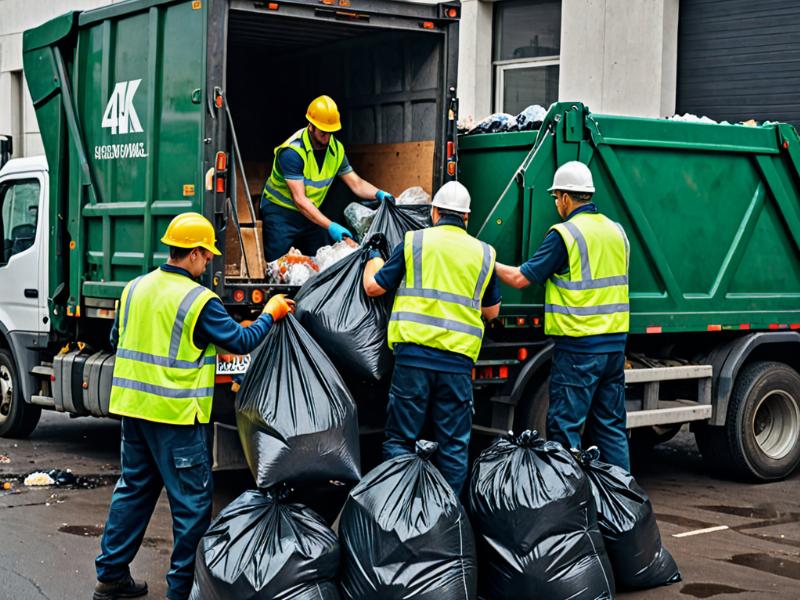 Professional waste removal team